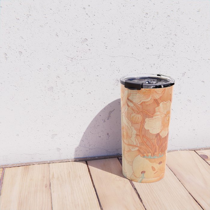 Anemone in Orange Travel Mug Gallery Image 4