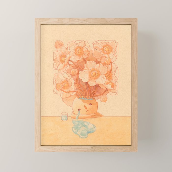 Anemone in Orange Mini Art Print Gallery Image 1