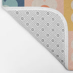 Floral checkerboard Bath Mat Gallery Image 2