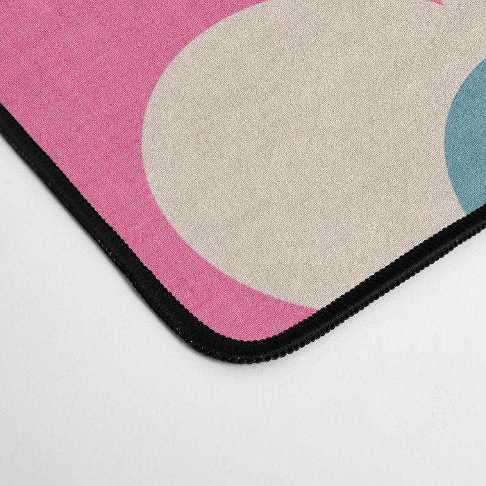 Floral checkerboard Desk Mat Gallery Image 4
