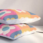 Floral checkerboard Pillow Sham Gallery Image 3