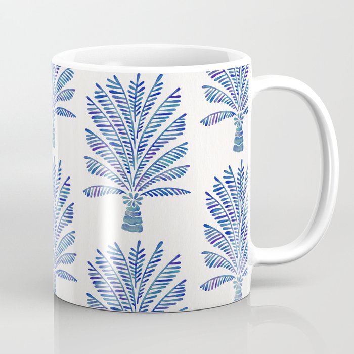 Palm Tree - Navy Palette Coffee Mug Gallery Image 1