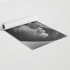 NASA Astronaut, Anna Fisher, black and white photograph Yoga Mat Gallery Image 2