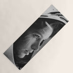 NASA Astronaut, Anna Fisher, black and white photograph Yoga Mat Gallery Image 1