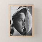 NASA Astronaut, Anna Fisher, black and white photograph Mini Art Print Gallery Image 1