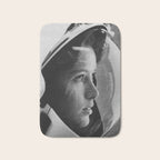 NASA Astronaut, Anna Fisher, black and white photograph Bath Mat Gallery Image 1