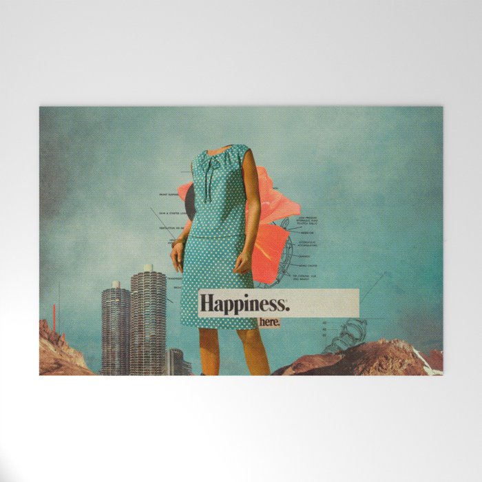 Happiness Here Welcome Mat Gallery Image 1
