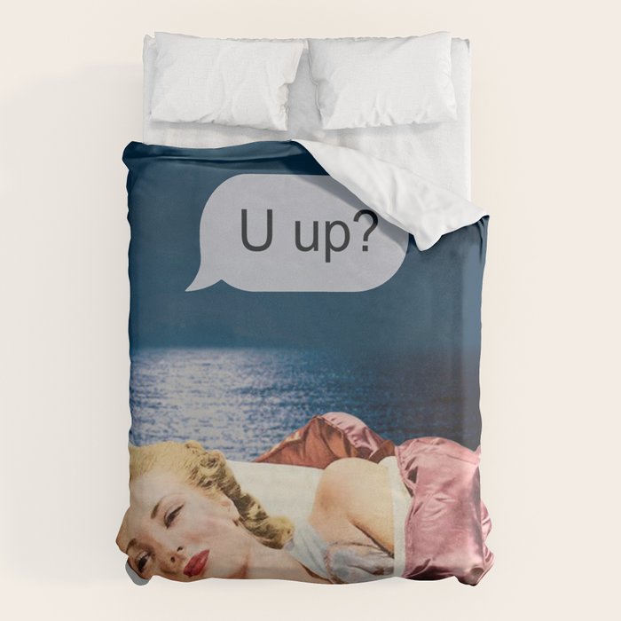 U up? Late night texts Duvet Cover Gallery Image 6
