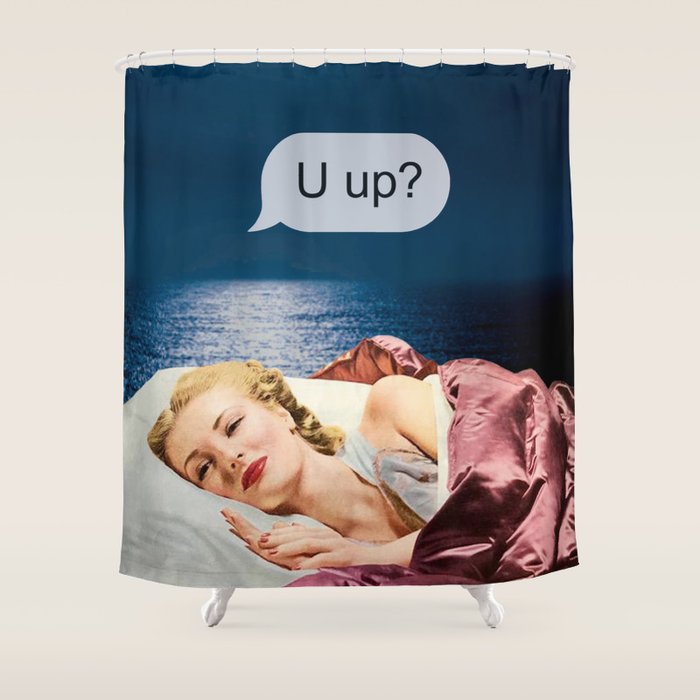 U up? Late night texts Shower Curtain Gallery Image 1