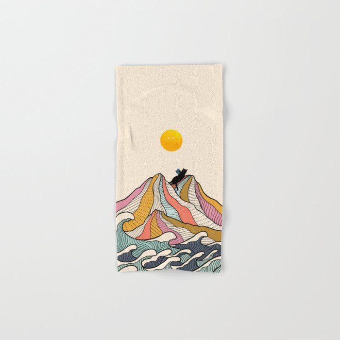 Good Morning Meow 3 - Reading Rainbow Hand & Bath Towel Gallery Image 1