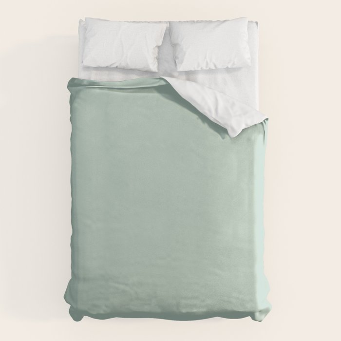 Pale Aqua Teal Blue Celadon Solid Color Duvet Cover Gallery Image 6