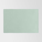 Pale Aqua Teal Blue Celadon Solid Color Rug Gallery Image 2