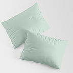 Pale Aqua Teal Blue Celadon Solid Color Pillow Sham Gallery Image 3