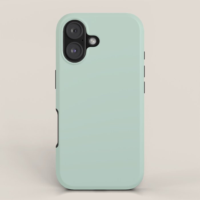 Pale Aqua Teal Blue Celadon Solid Color iPhone Case Gallery Image 1