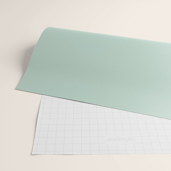 Pale Aqua Teal Blue Celadon Solid Color Wrapping Paper Gallery Image 2