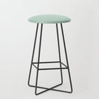 Pale Aqua Teal Blue Celadon Solid Color Stool Gallery Image 1