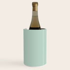 Pale Aqua Teal Blue Celadon Solid Color Wine Chiller Gallery Image 1