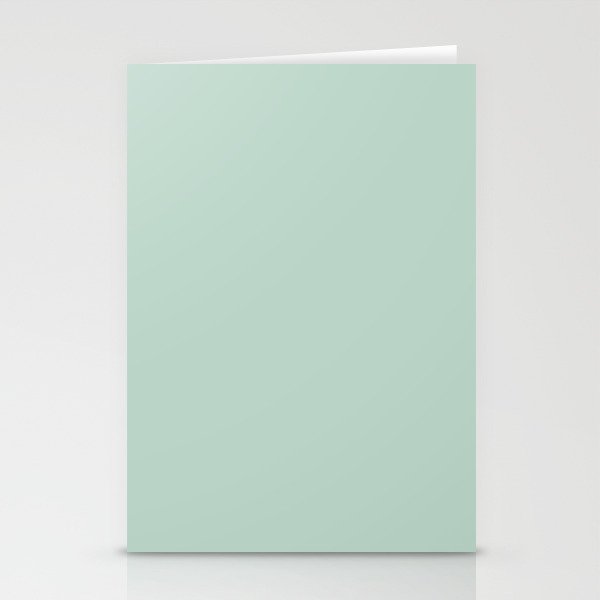 Pale Aqua Teal Blue Celadon Solid Color Stationery Card Gallery Image 2