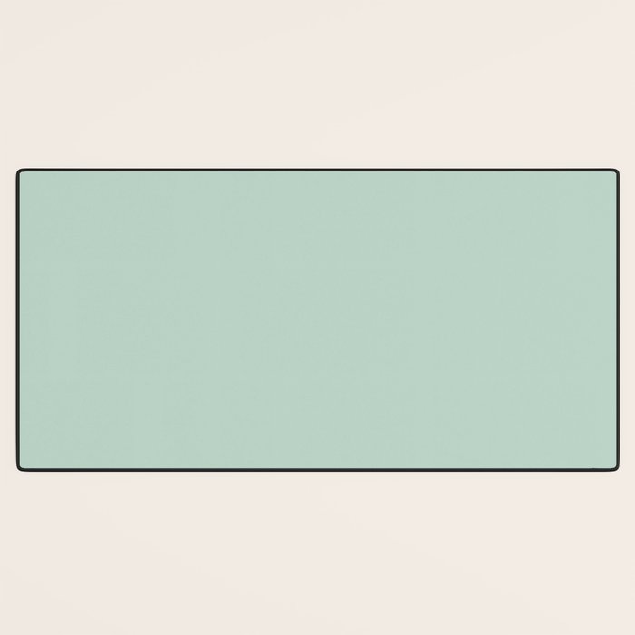 Pale Aqua Teal Blue Celadon Solid Color Desk Mat Gallery Image 3