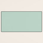 Pale Aqua Teal Blue Celadon Solid Color Desk Mat Gallery Image 3