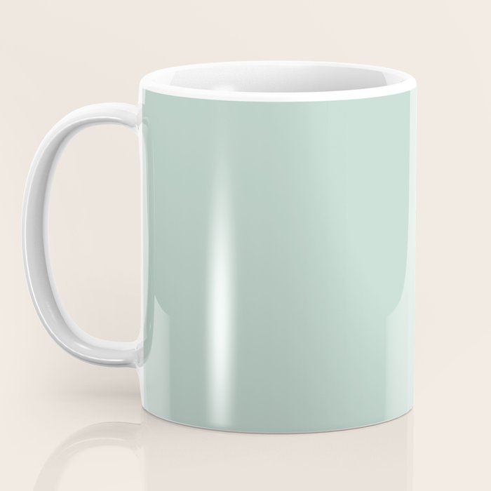 Pale Aqua Teal Blue Celadon Solid Color Coffee Mug Gallery Image 3