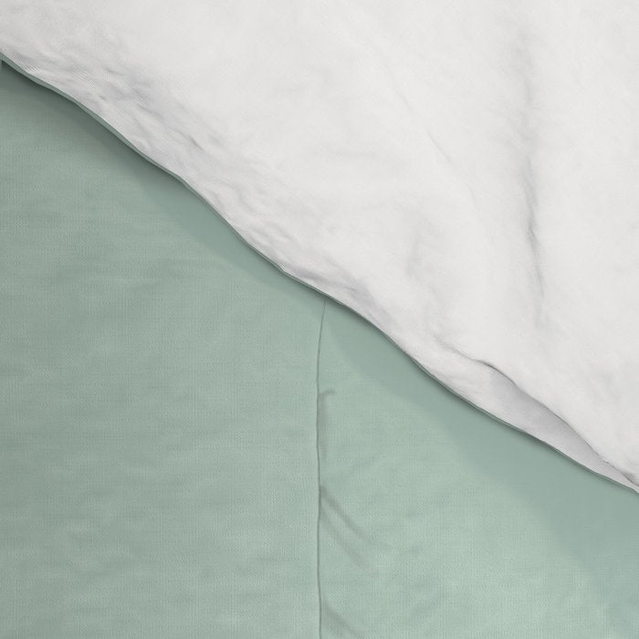 Pale Aqua Teal Blue Celadon Solid Color Comforter Gallery Image 4
