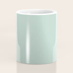 Pale Aqua Teal Blue Celadon Solid Color Coffee Mug Gallery Image 4