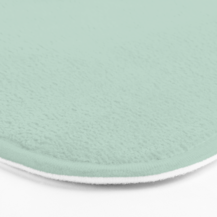 Pale Aqua Teal Blue Celadon Solid Color Bath Mat Gallery Image 3