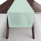 Pale Aqua Teal Blue Celadon Solid Color Table Runner Gallery Image 1