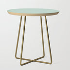 Pale Aqua Teal Blue Celadon Solid Color Side Table Gallery Image 1