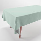 Pale Aqua Teal Blue Celadon Solid Color Tablecloth Gallery Image 1