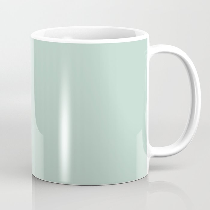Pale Aqua Teal Blue Celadon Solid Color Coffee Mug Gallery Image 1