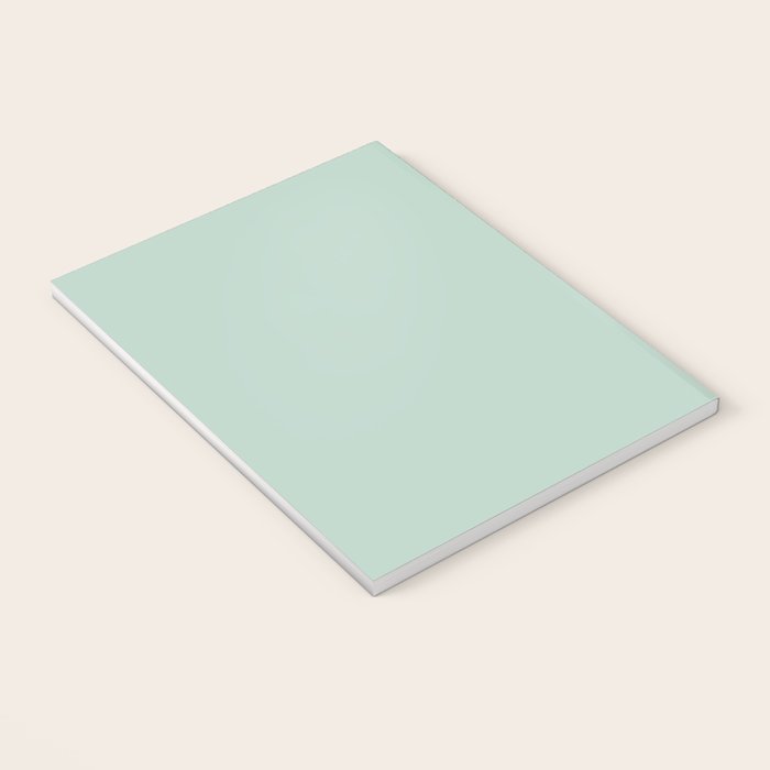 Pale Aqua Teal Blue Celadon Solid Color Notebook Gallery Image 3