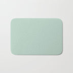 Pale Aqua Teal Blue Celadon Solid Color Bath Mat Gallery Image 1