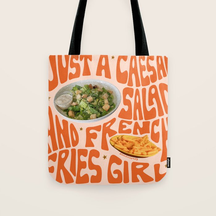 Just a Caesar Salad and French Fries Girl Tote Bag Gallery Image 1