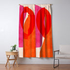 relations IV - pink shapes minimal painting Window Curtain Gallery Image 5