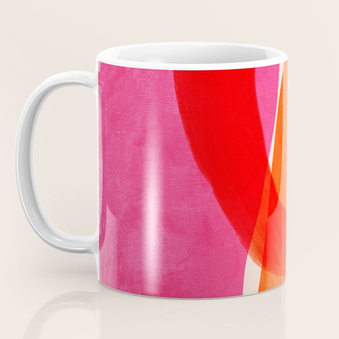 relations IV - pink shapes minimal painting Coffee Mug Gallery Image 3