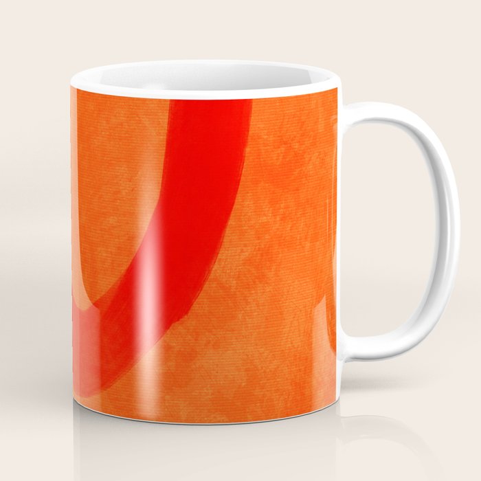 relations IV - pink shapes minimal painting Coffee Mug Gallery Image 1