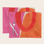 relations IV - pink shapes minimal painting Placemat Gallery Image 1