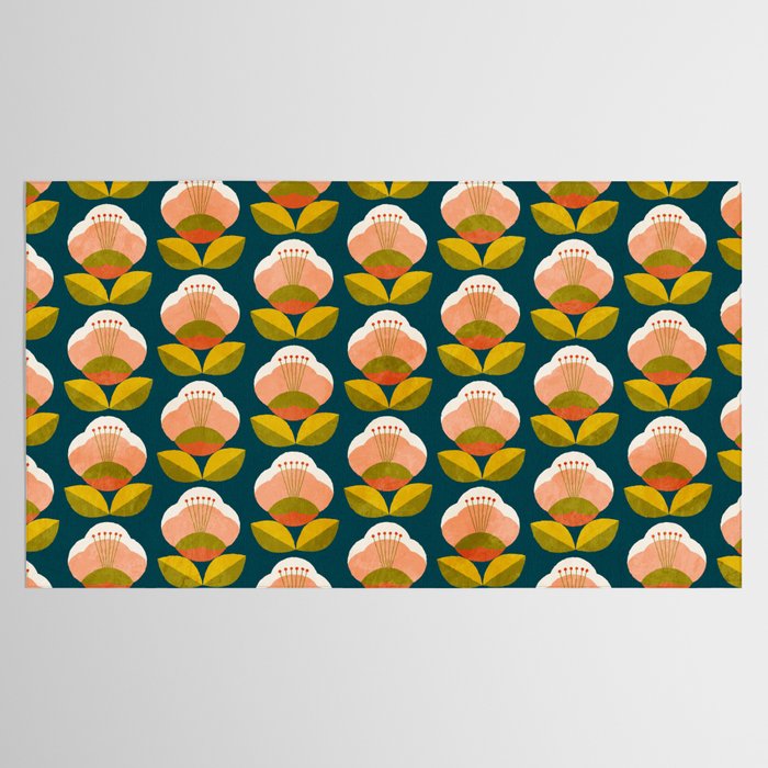 retro midcentury flower Tablecloth Gallery Image 2