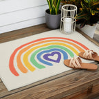 Rainbow Heart Outdoor Rug Gallery Image 2