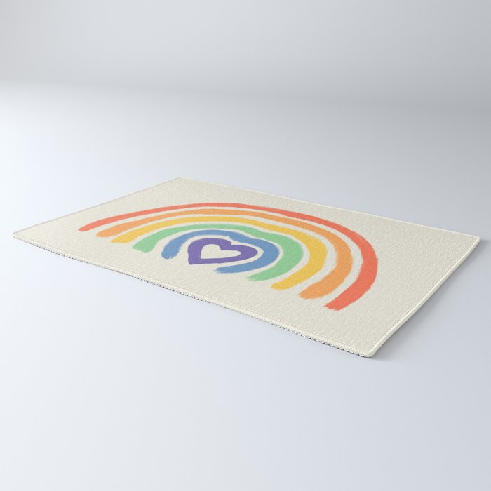 Rainbow Heart Rug Gallery Image 3