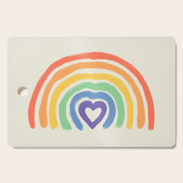 Rainbow Heart Cutting Board Gallery Image 1