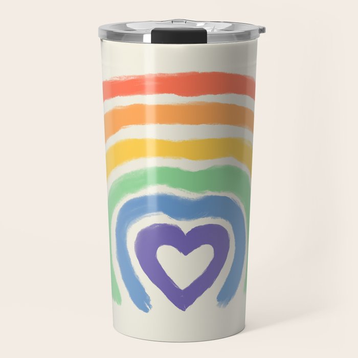 Rainbow Heart Travel Mug Gallery Image 1