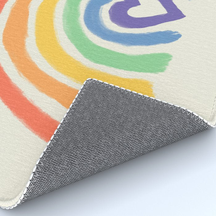 Rainbow Heart Rug Gallery Image 4