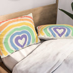 Rainbow Heart Pillow Sham Gallery Image 2