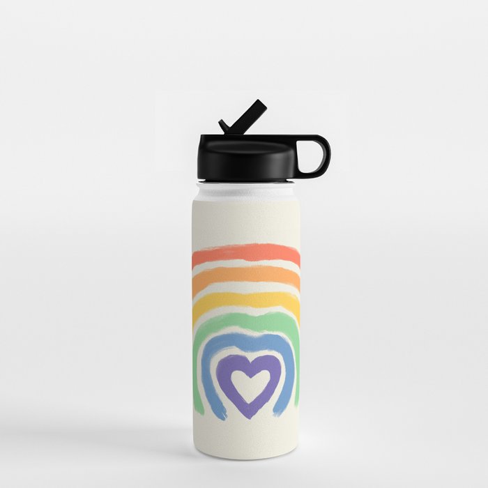 Rainbow Heart Water Bottle Gallery Image 1