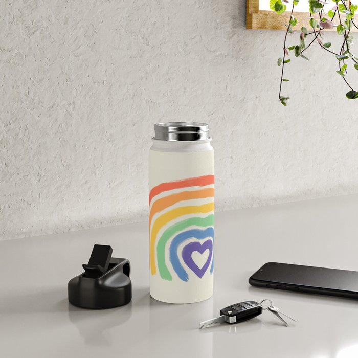 Rainbow Heart Water Bottle Gallery Image 4