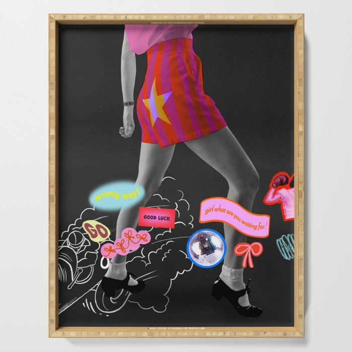 Vroom Vroom, Girl! Serving Tray Gallery Image 1