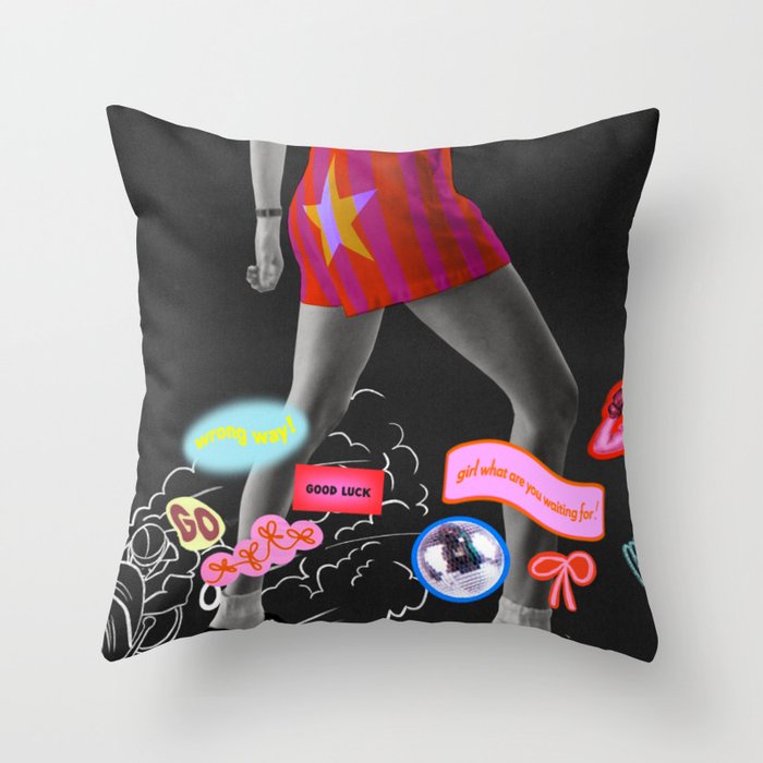 Vroom Vroom, Girl! Throw Pillow Gallery Image 6
